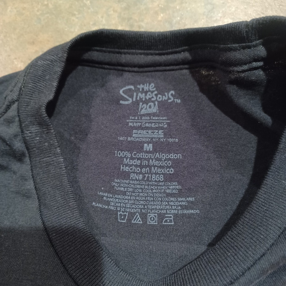 NEW The Simpsons Bart Kwik-E-Mart Squishee Graphic T-Shirt Black Mens Medium - Picture 3 of 7